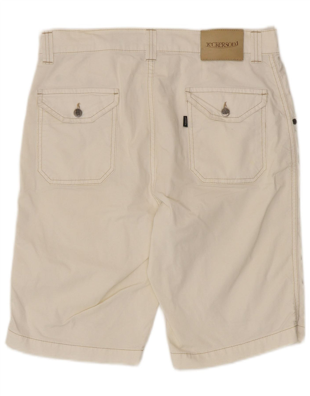 Jeckerson Bermuda Homme W32 Medium Blanc Cassé Coton
