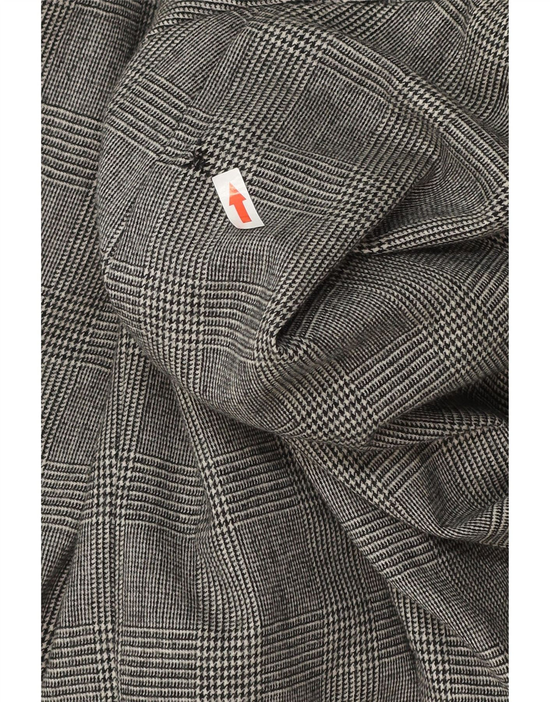 vintage Femme Manches Longues Blazer Veste UK 18 XL Gris Pied-de-Poule