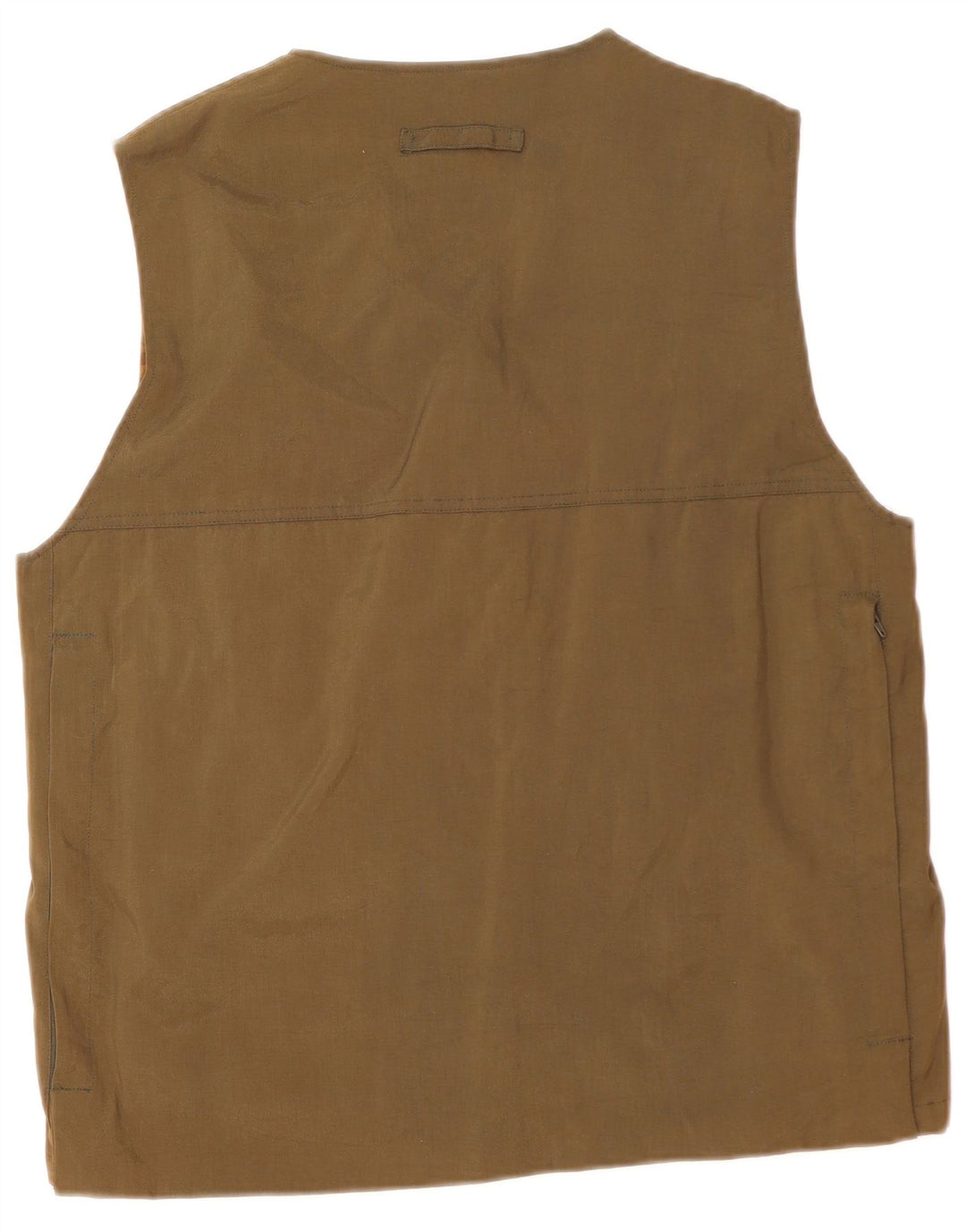 vintage Mens Utility Gilet IT 50 Grand Kaki Polyamide
