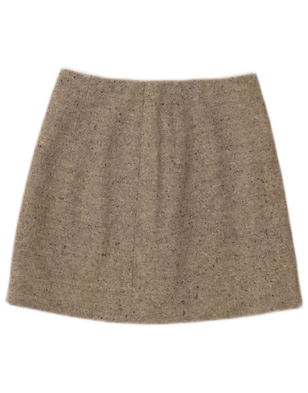 vintage Femme Mini Jupe W26 Petit Beige Moucheté
