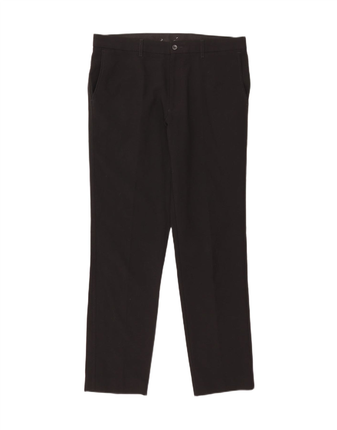 Marks & Spencer Pantalon chino coupe ajustée pour homme W34 L31 Noir Polyester