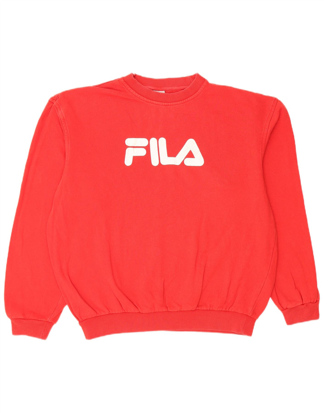 FILA Sweat-Shirt Graphique Homme Rouge Moyen Coton