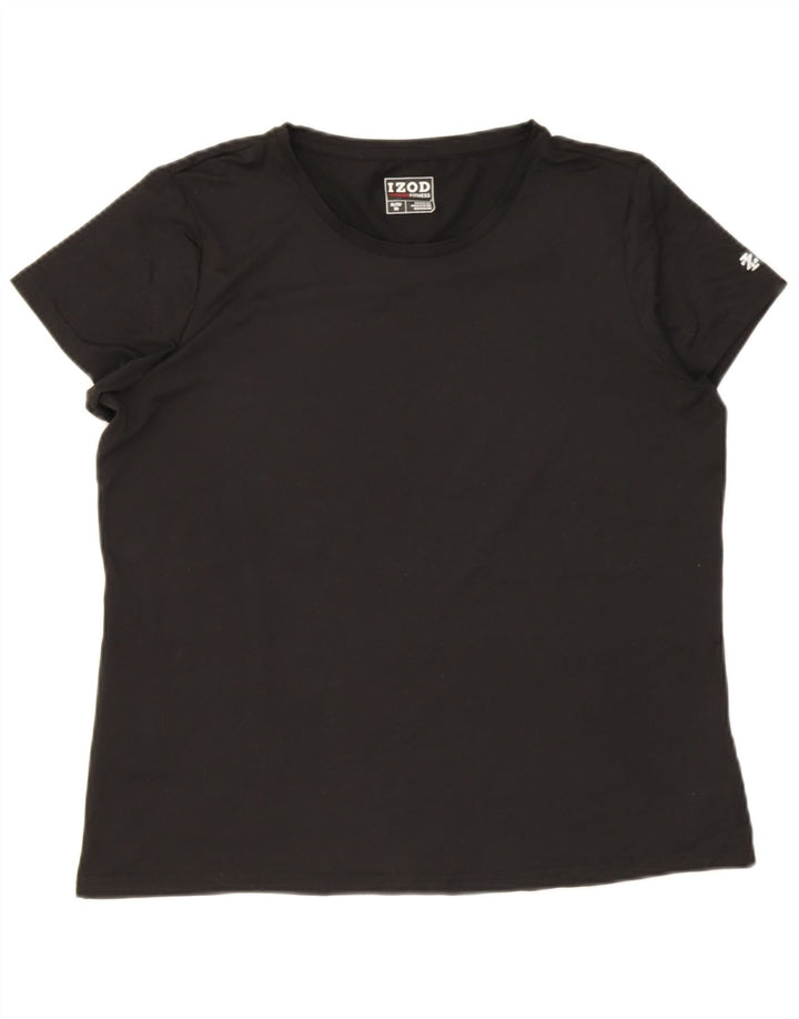 Izod T-Shirt Femme Top UK 18 XL Noir Polyester