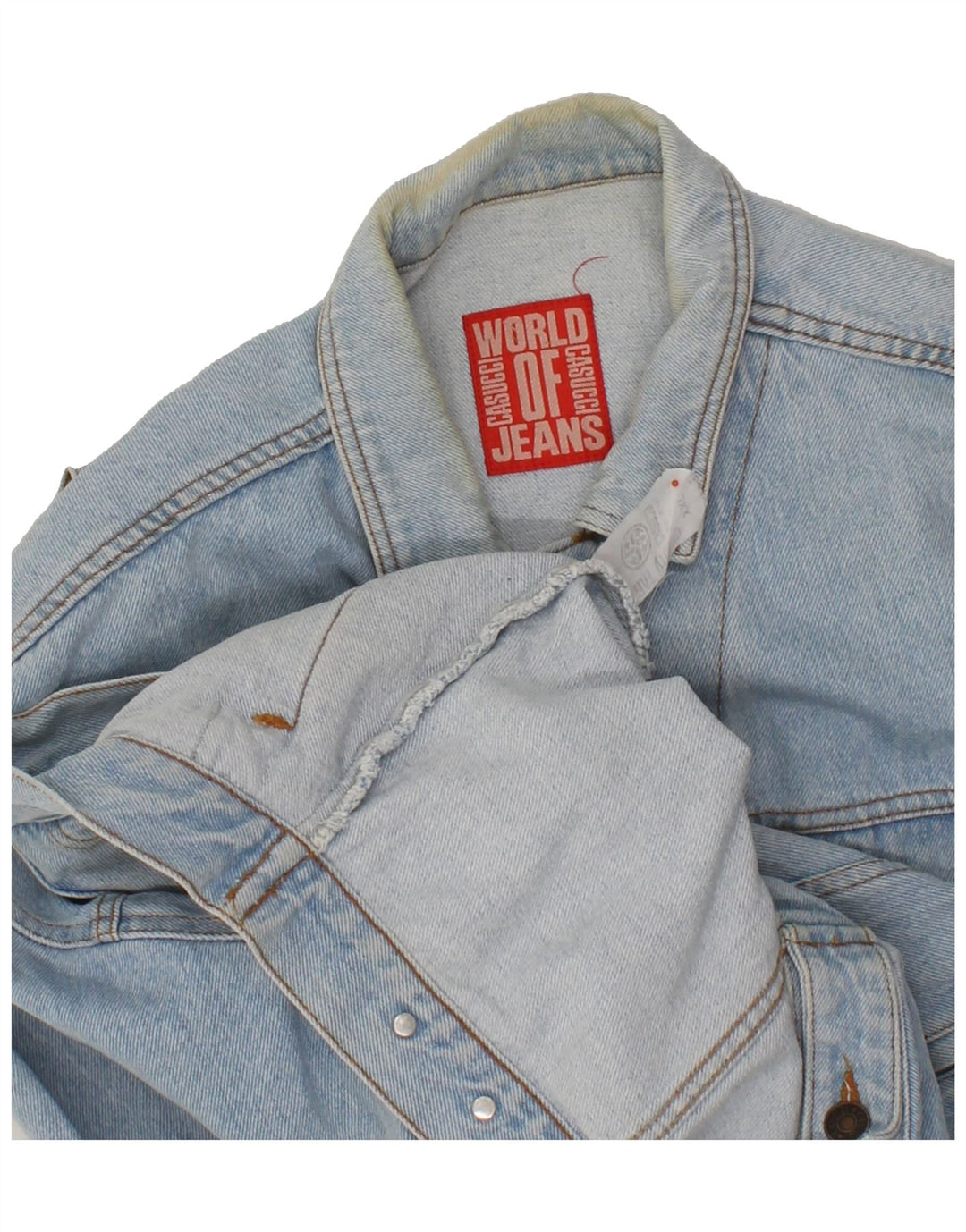 CASUCCI Veste en Jean Homme UK 44 2XL Bleu Coton