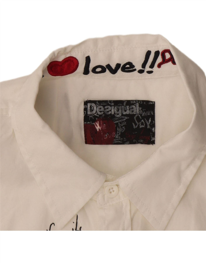 DESIGUAL Chemise Graphique Homme Blanc Moyen