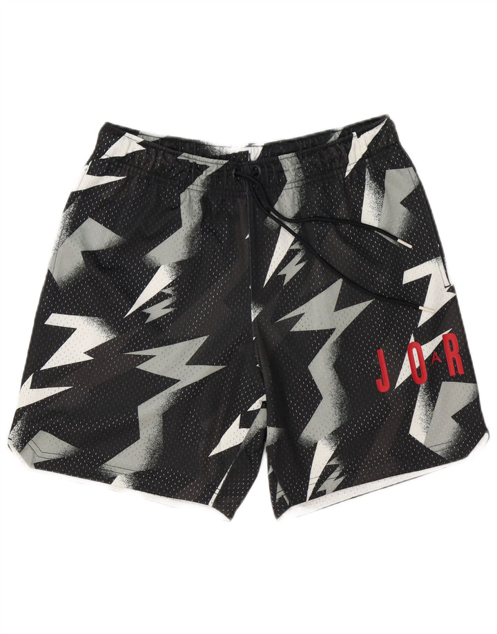 Jordan Short de bain graphique pour homme en polyester géométrique noir moyen
