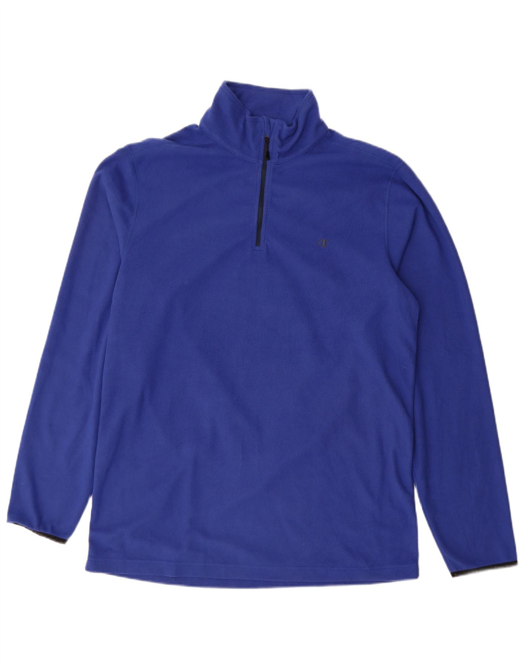 Champion Pull polaire à col zippé pour homme 2XL Bleu Polyester