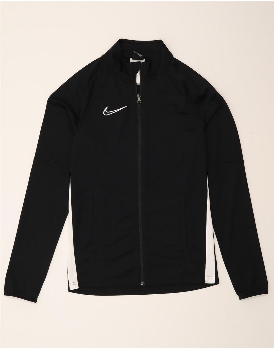 Nike Hommes Dri Fit Survêtement Top Veste Petit Noir Colorblock Polyester