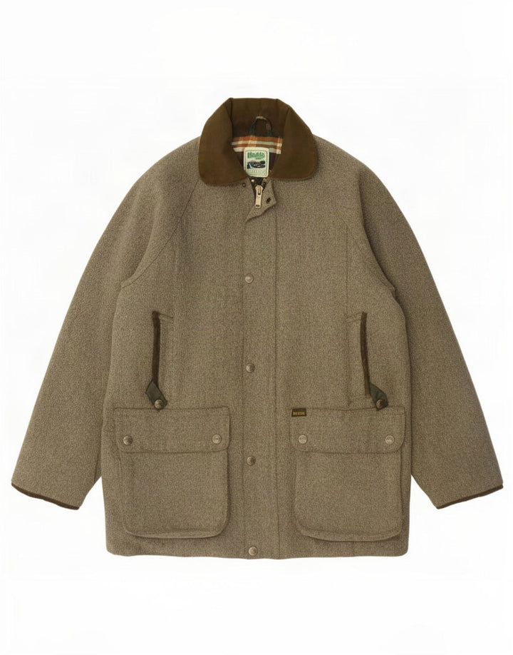 Hoggs Veste utilitaire pour homme UK 40 Large Gris Chevron Laine Classique