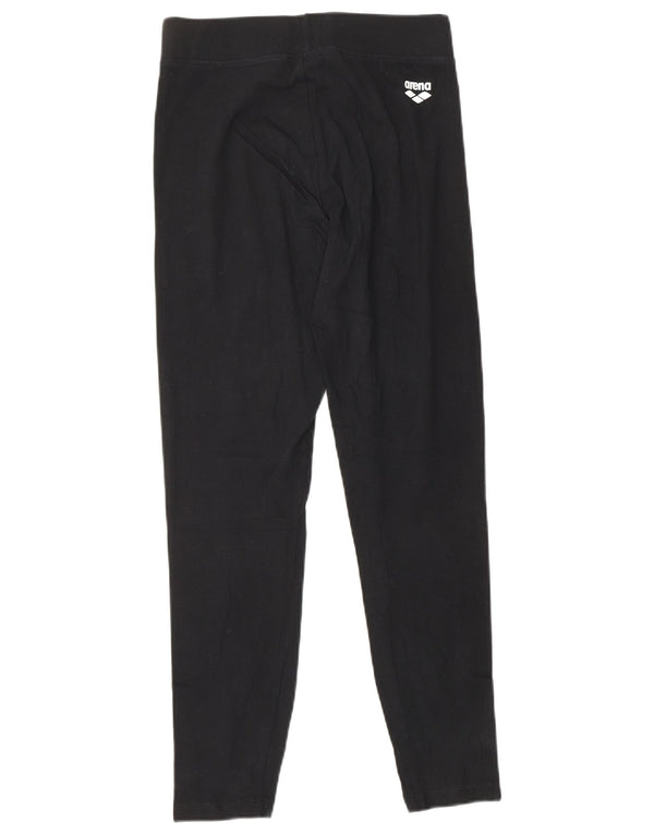 ARENA Womens Graphic Leggings UK 6 XS  Black Cotton