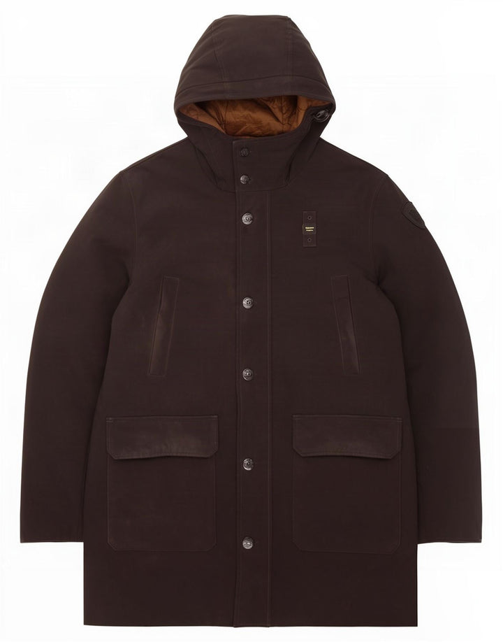 Blauer Manteau matelassé à capuche pour homme UK 44 2XL Noir Polyester
