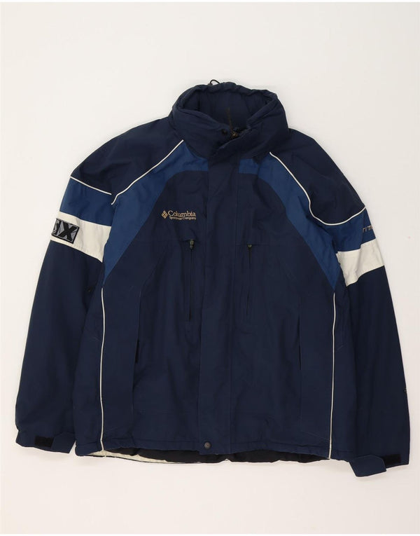 Columbia Veste coupe-vent Titanium pour homme UK 40 Large Bleu marine Colourblock