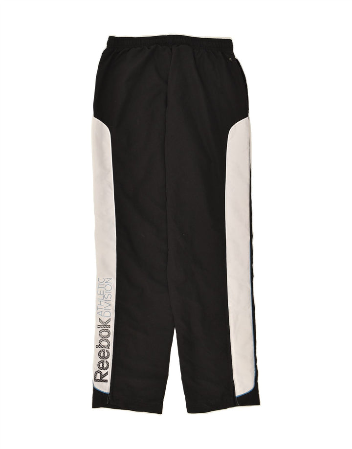 REEBOK Mens Graphic Tracksuit Trousers Medium Black Polyester Vintage Reebok and Second-Hand Reebok from Messina Hembry 