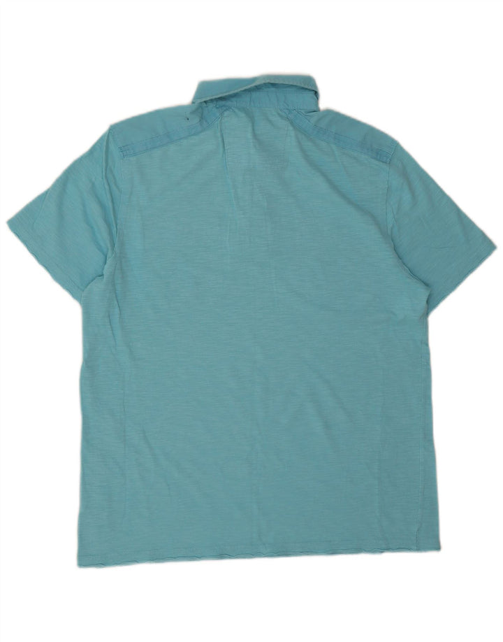 CALVIN KLEIN Polo Homme Small Bleu Moucheté Coton