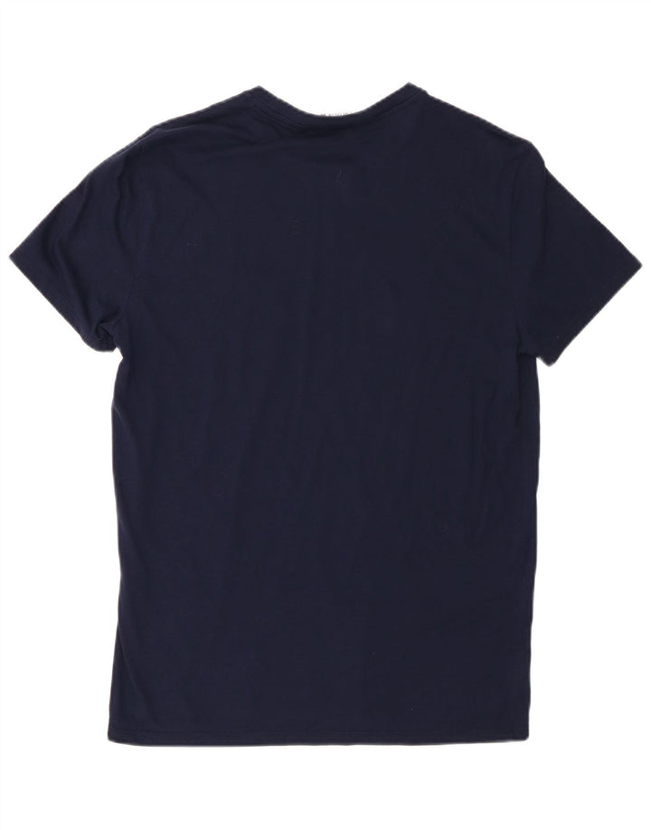 Lacoste Hommes Regular Fit T-Shirt Top Taille 4 Moyen Bleu Marine Coton