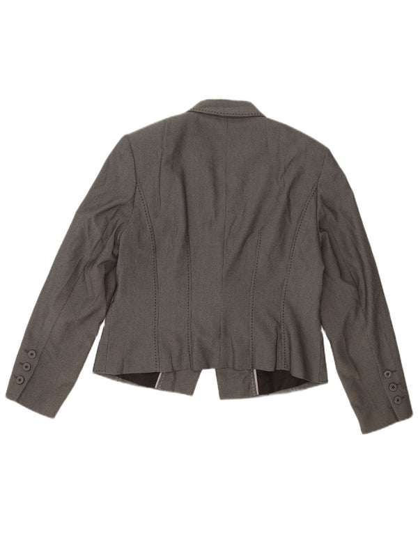 Marks & Spencer Veste blazer à 1 bouton pour femme UK 14 Gris moyen Polyester
