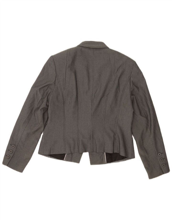 Marks & Spencer Veste blazer à 1 bouton pour femme UK 14 Gris moyen Polyester
