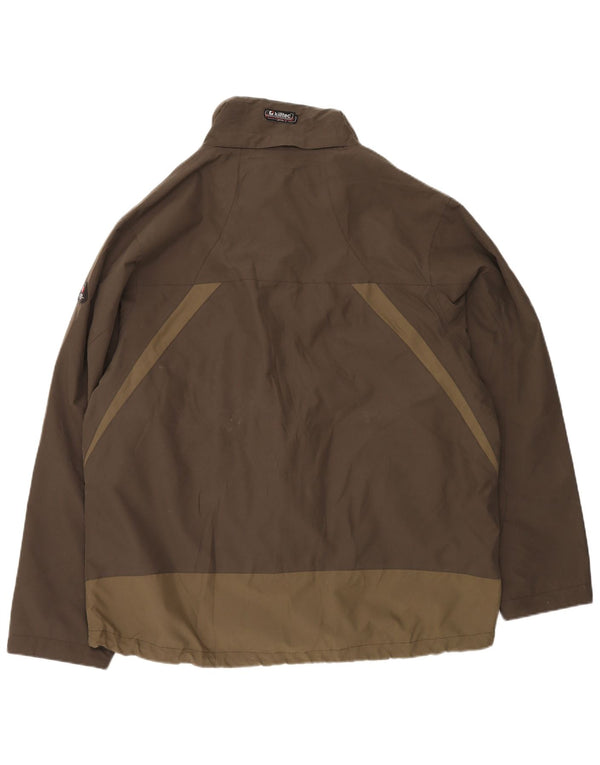 Killtec Veste coupe-vent pour homme UK 44 2XL Kaki Colourblock Polyester
