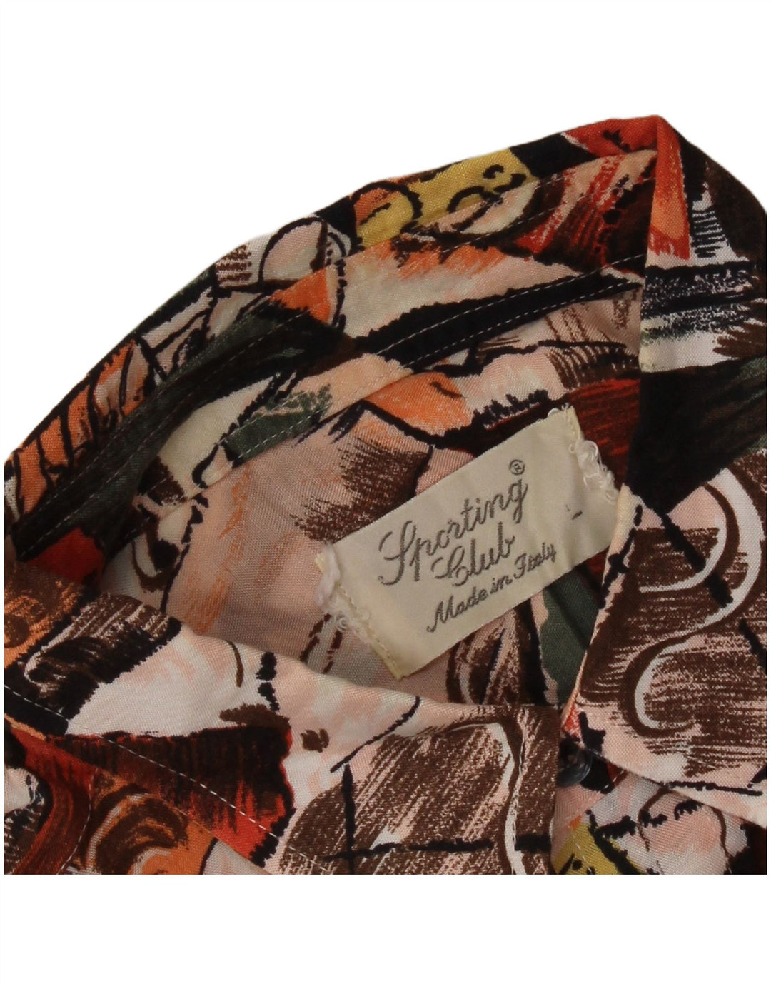 Chemise à manches courtes à motif abstrait pour hommes Vintage grande multicolore