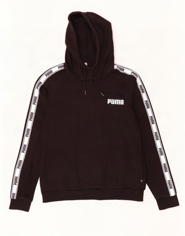 Puma Pull à capuche graphique pour femme - Large - Noir color block