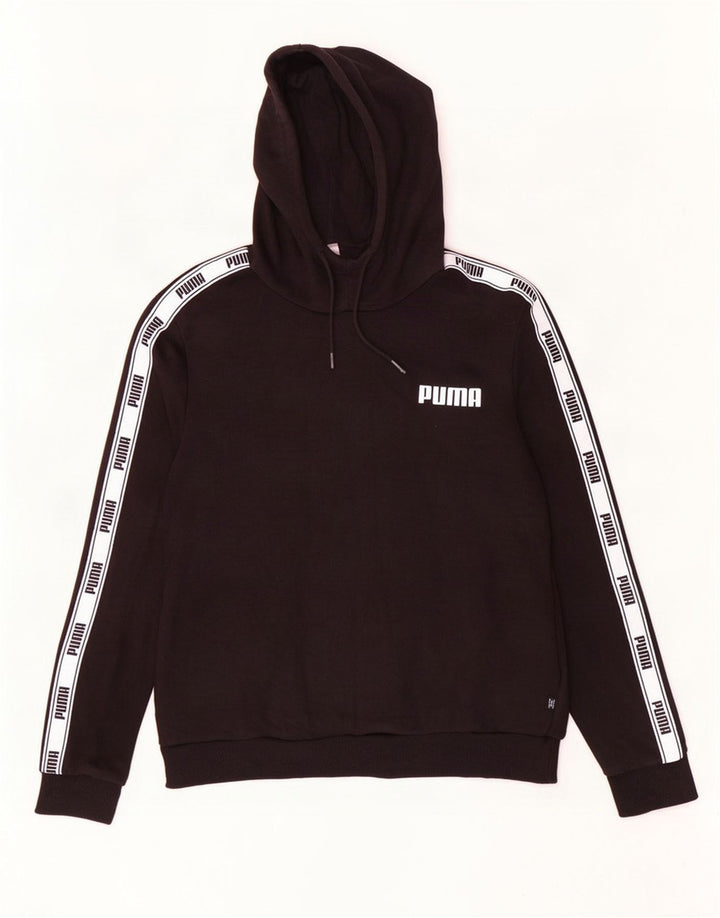 Puma Pull à capuche graphique pour femme - Large - Noir color block
