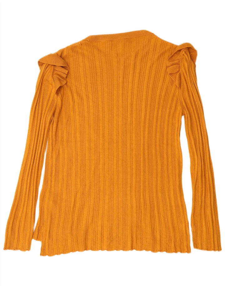 Marks & Spencer Haut à manches longues pour femme UK 12 Acrylique jaune moyen