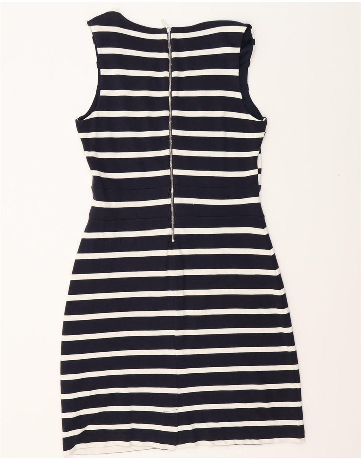 TOMMY HILFIGER Robe fourreau sans manches pour femme UK 14 Large Rayé Blanc