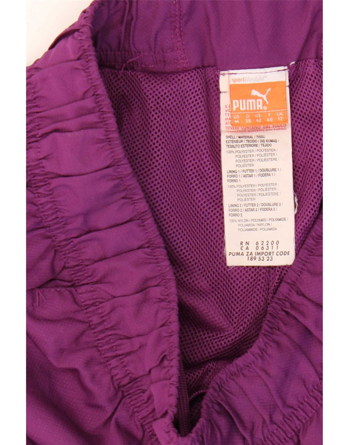 Puma Pantalon de survêtement pour femme UK 12 Violet moyen Polyester colour block