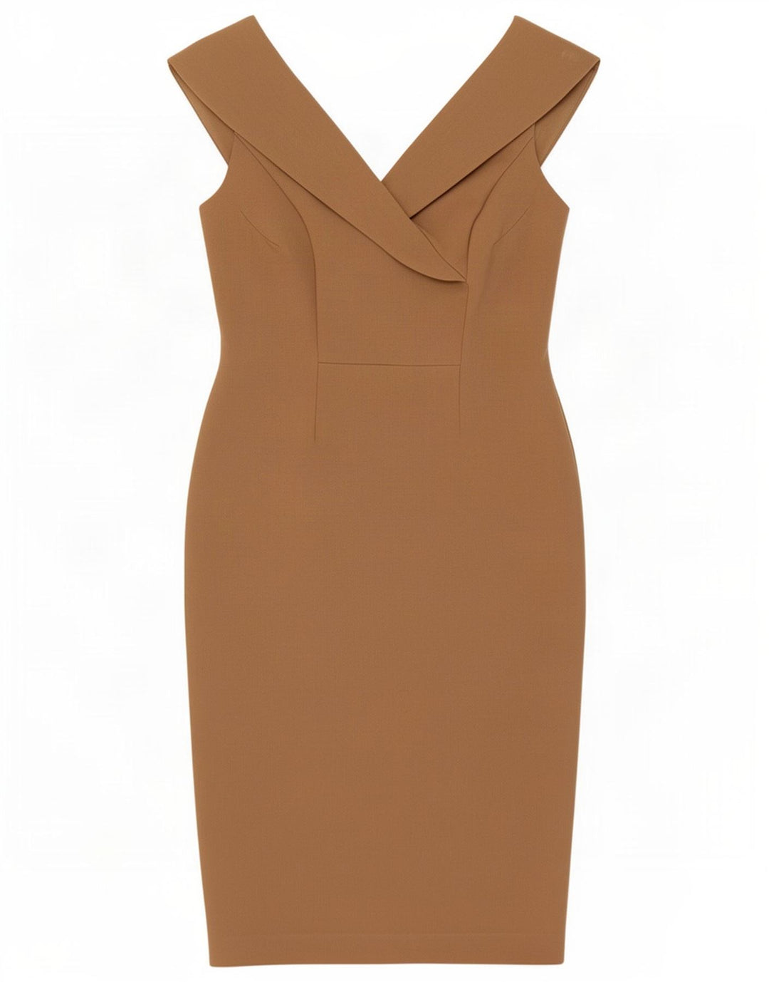 Marks & Spencer Robe fourreau à épaules dénudées pour femme UK 12 Beige moyen
