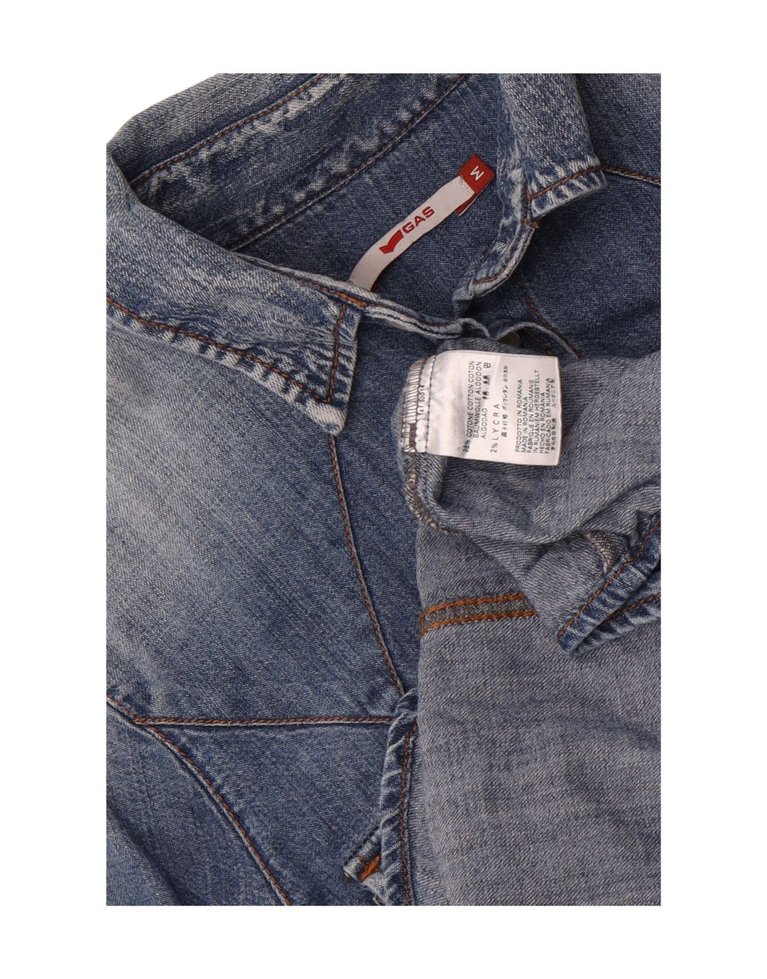 Gas Chemise en jean pour femme UK 12 Bleu moyen Coton