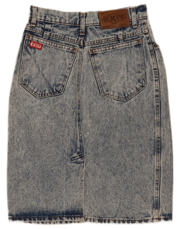 jupe en denim femme vintage W27 petit coton bleu