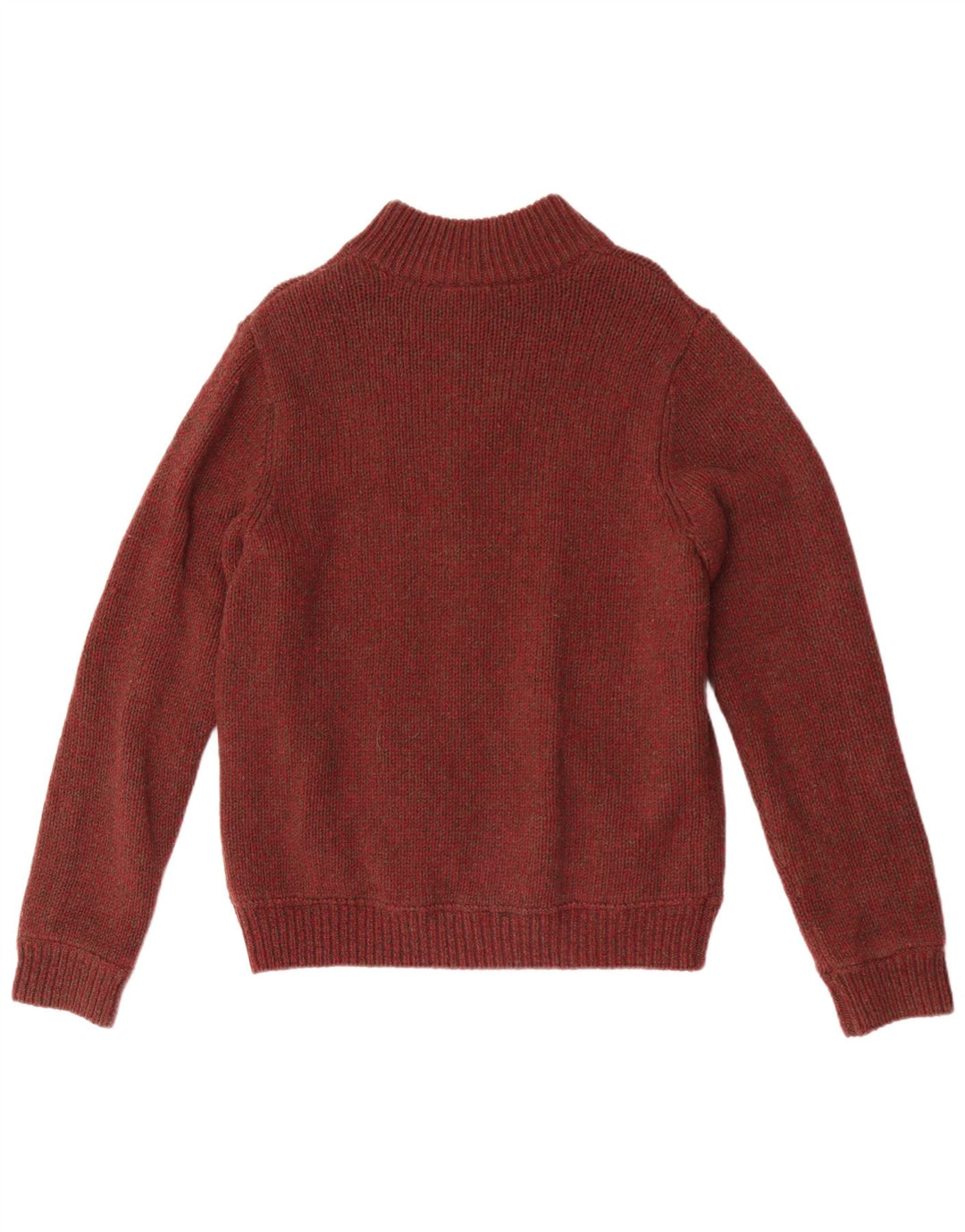 L.L.Bean Cardigan entièrement zippé pour homme en laine mouchetée marron