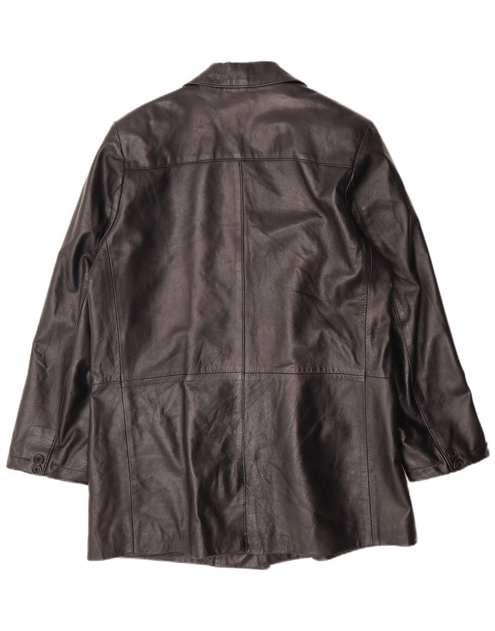 veste en cuir homme vintage UK 38 Medium Black Leather Classic