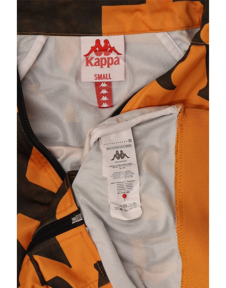 Kappa Veste de survêtement graphique pour homme Petit polyester géométrique orange