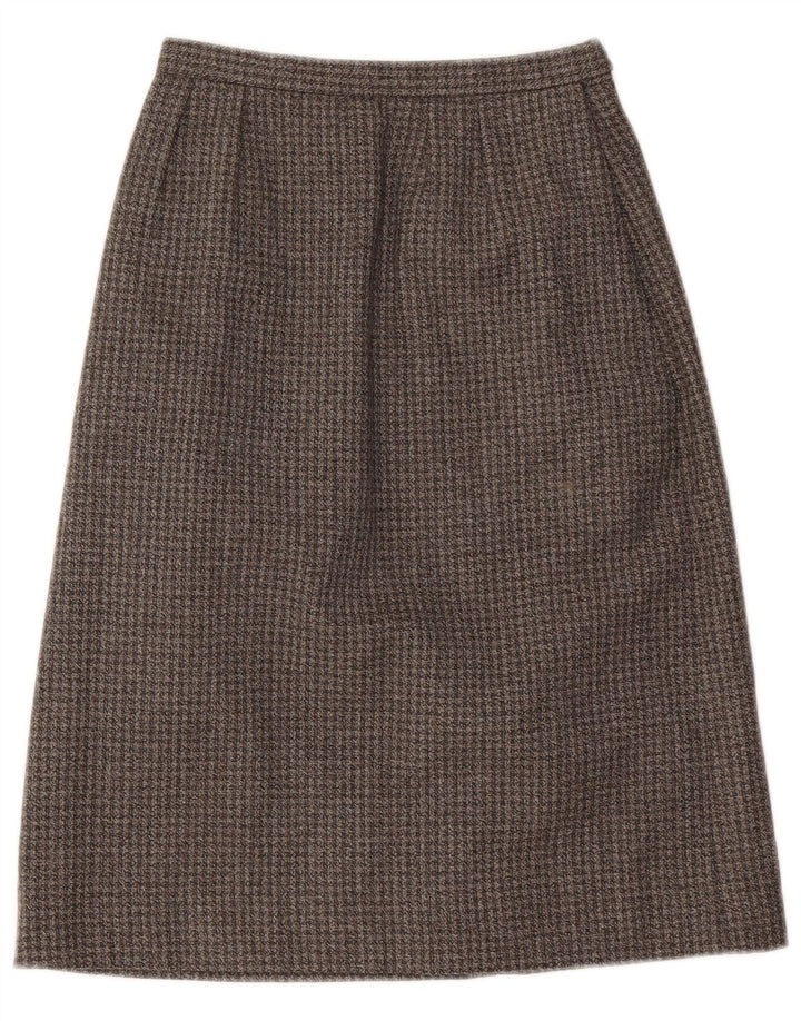 vintage Femme A-Line Jupe W22 2XS Gris Pied-de-poule