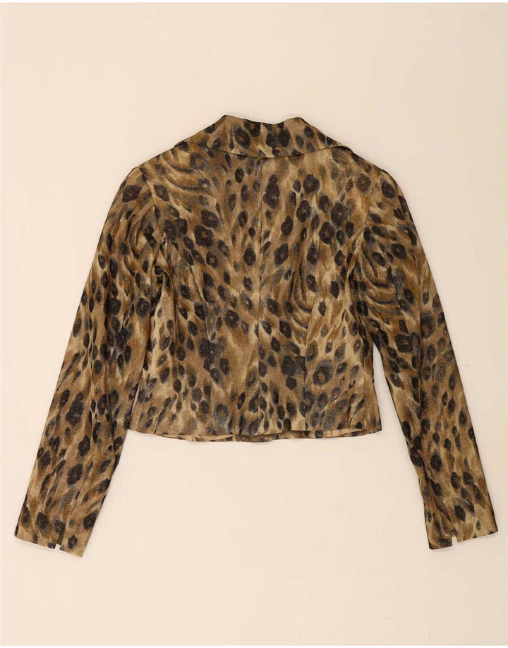 Vanity Ensemble 2 pièces 3 boutons pour femme IT 42 Laine à imprimé animal noir moyen