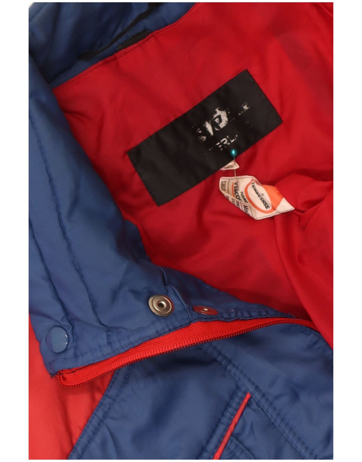 veste matelassée homme vintage IT 52 XL Bleu Colourblock Polyester