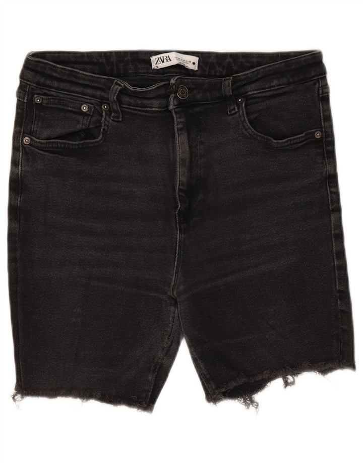 Zara Short en jean pour homme EU 36 2XL W36 Gris Coton