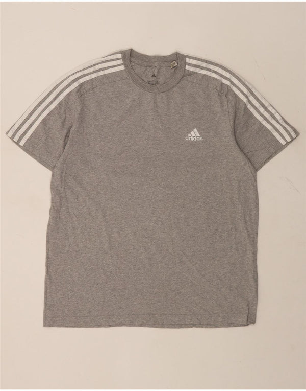 ADIDAS T-Shirt Homme Haut Large Gris Coton