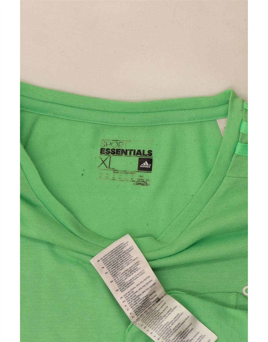 Adidas Climalite T-Shirt Top XL Vert Polyester
