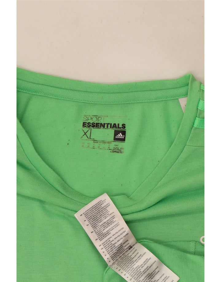 Adidas Climalite T-Shirt Top XL Vert Polyester