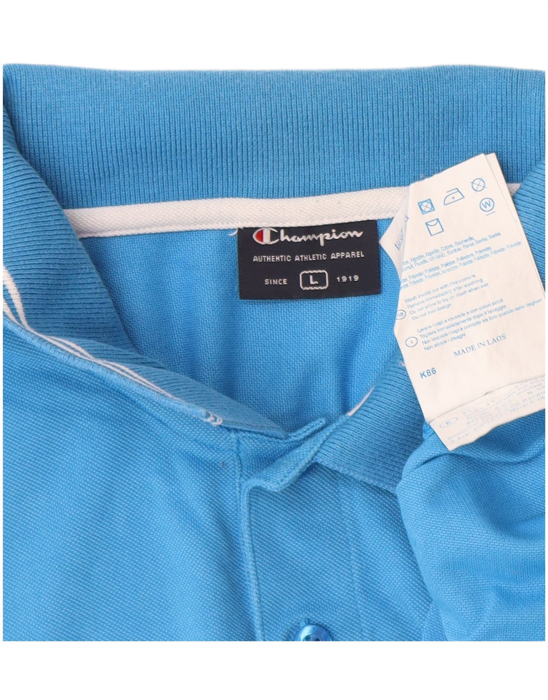 Champion Polo Homme Grand Bleu Coton