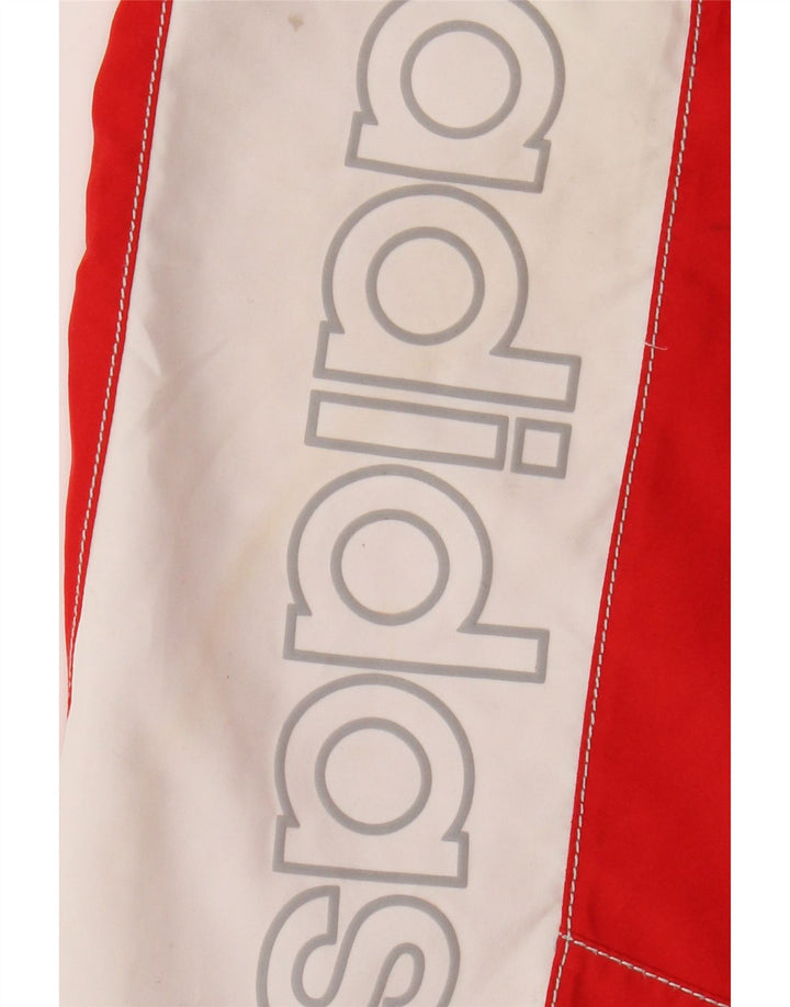 Adidas Short de bain graphique pour homme Petit polyester color block rouge
