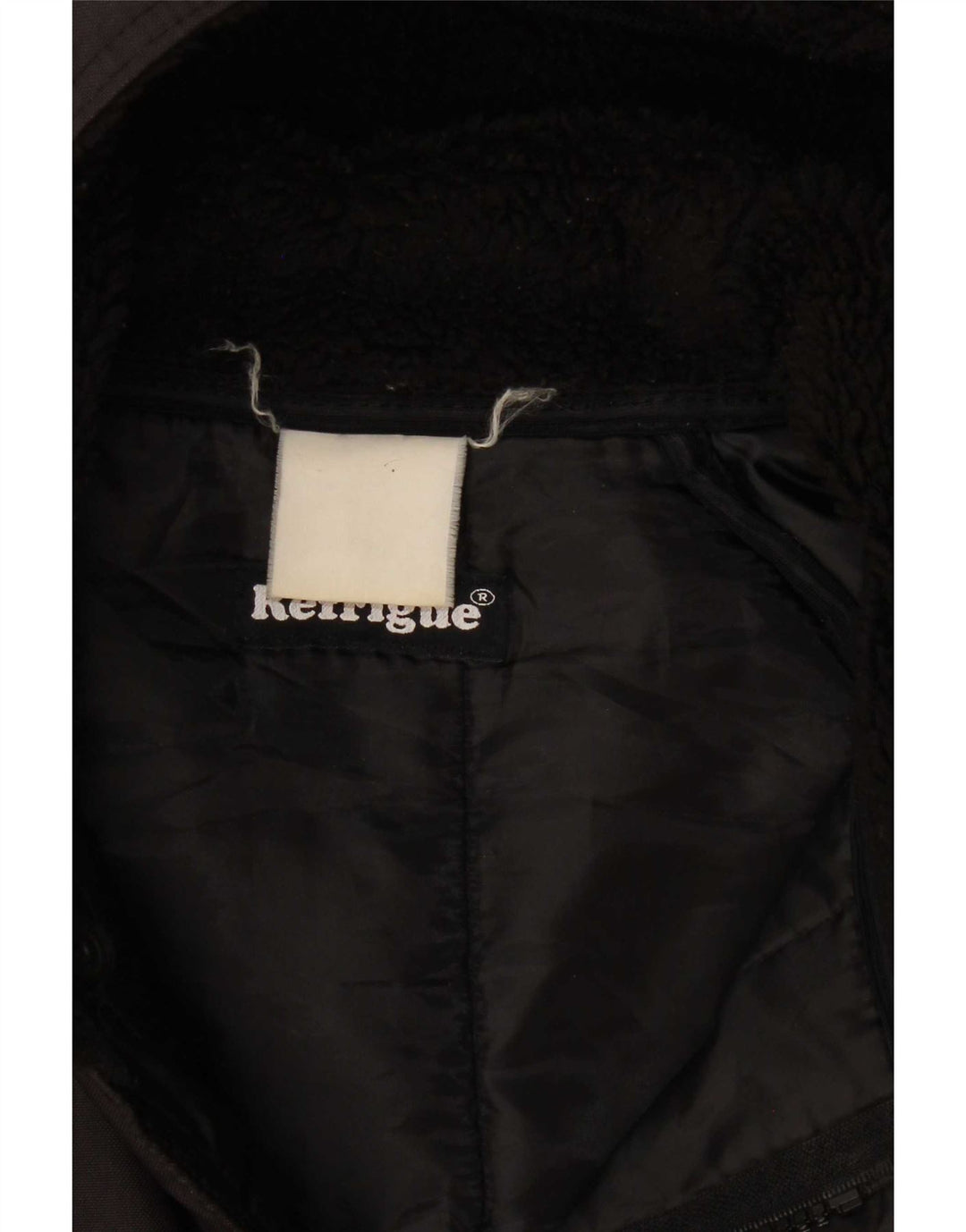 Refrigue Manteau rembourré à capuche pour homme UK 38 Medium Noir