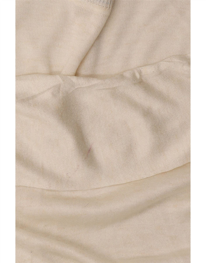 ZARA Femme Pull Col Bateau UK 14 Medium Blanc