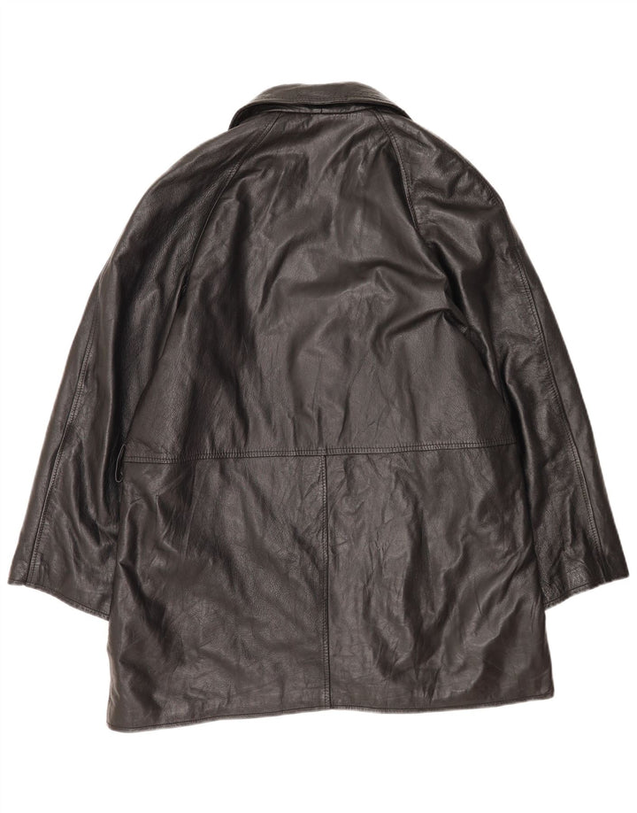 Mary Anne Veste en cuir pour femme UK 18 XL Noir