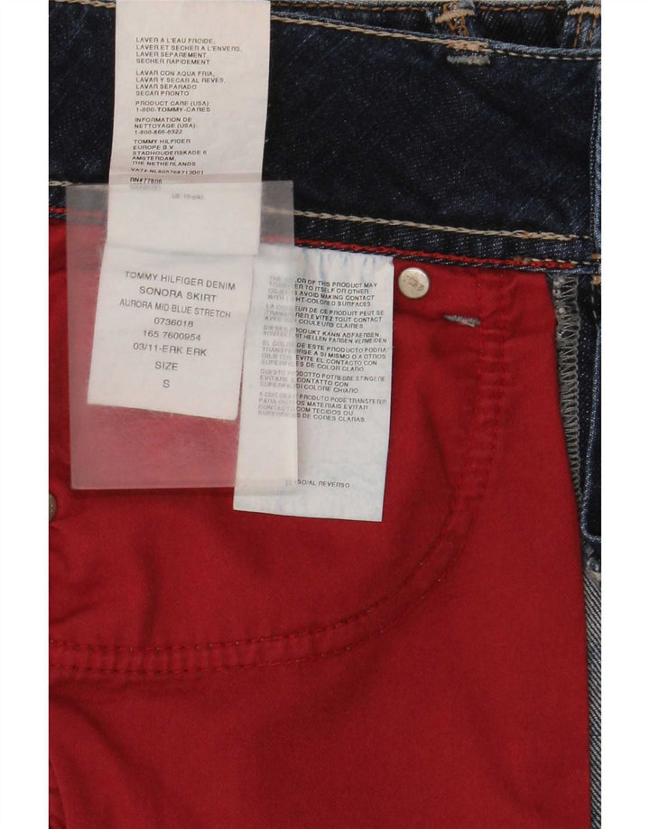 Tommy Hilfiger Femme Jupe En Jean Petit W27 Bleu Coton