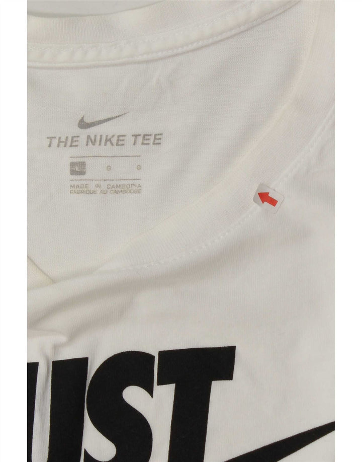 Nike T-shirt graphique pour homme en coton blanc Taille L