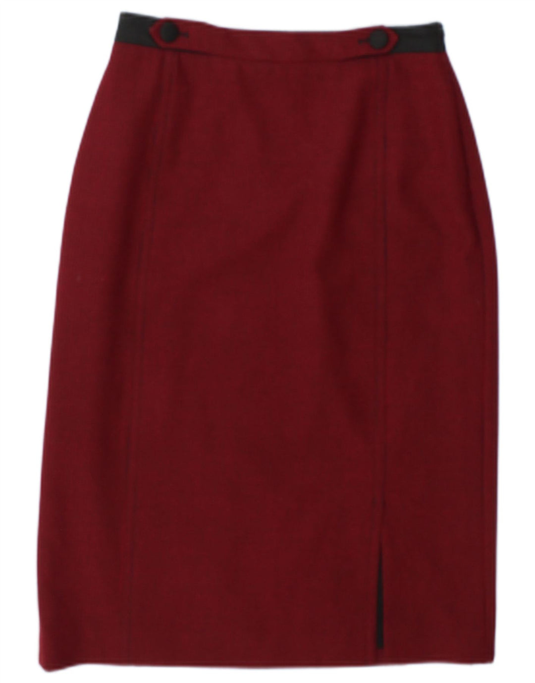 Jaeger Jupe crayon femme UK 8 Small W27 Bordeaux Pied-de-poule Polyester