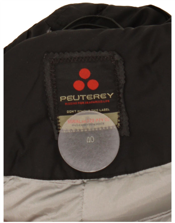 PEUTEREY Manteau matelassé à capuche IT 40 Small Noir Polyamide Femme